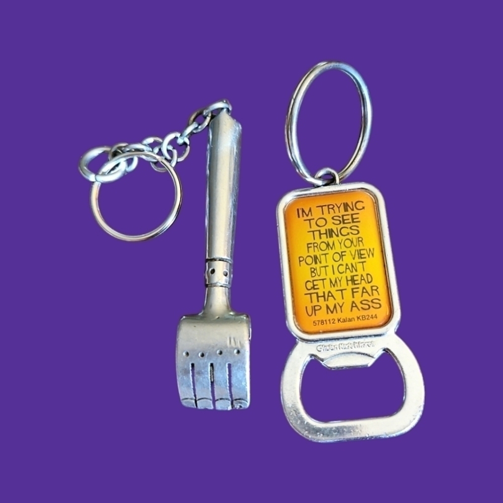 Vintage Bottle Opener Key Chain Rings